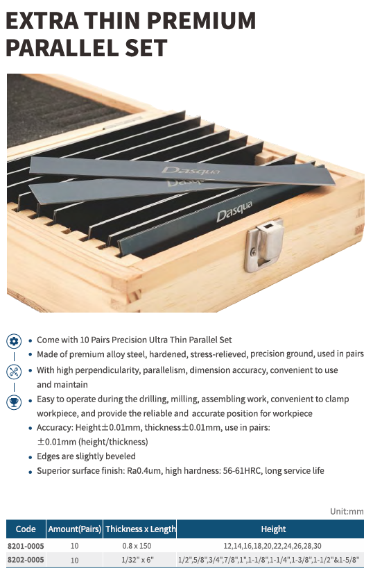 10 Parça Extra İnce Hassas Paralel Set