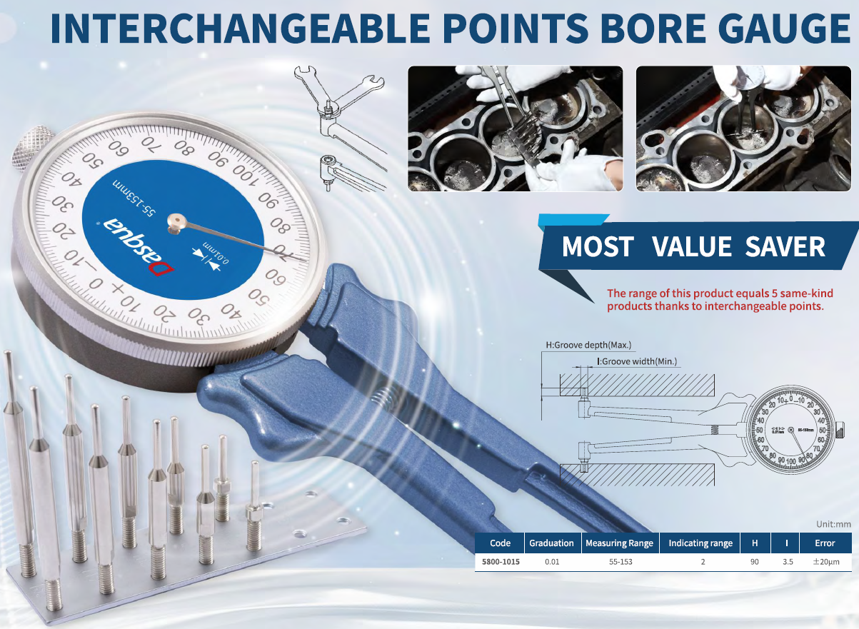 Değiştirlebilir Uçlu İç Çap Komparatörü