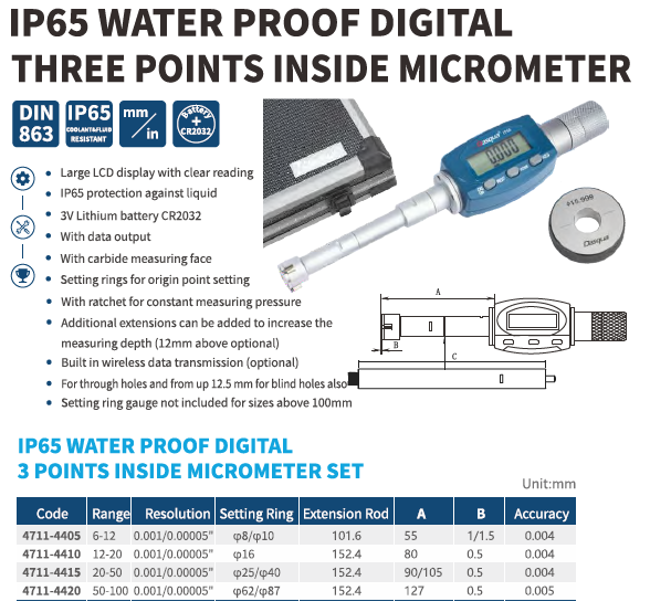 Dijital 3 Ayaklı Mikrometre Seti_1