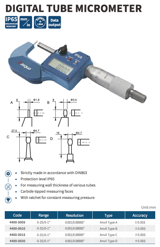 Dijital Boru Mikrometresi