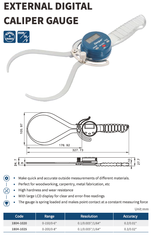 Dijital Dış Çap Kanal Komparatörü