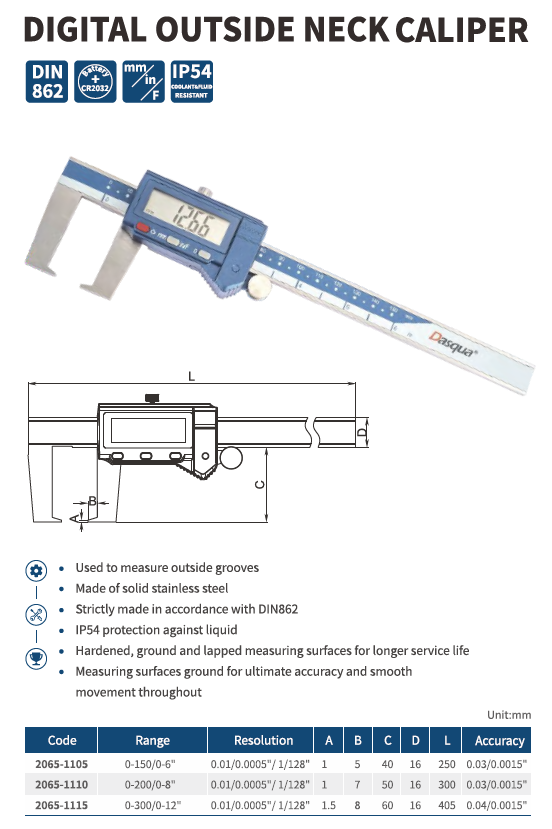 Dijital Dış Çap Kanal Kumpası