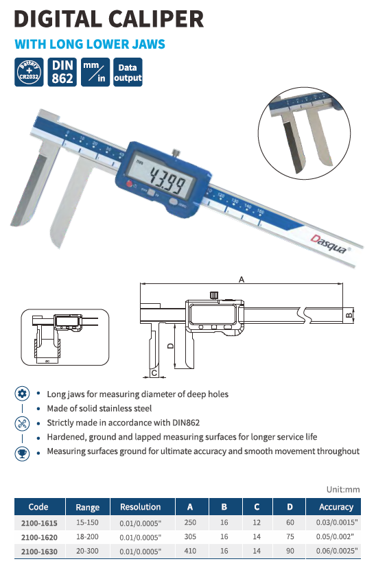 Dijital Kumpas Uzun Alt Çeneli