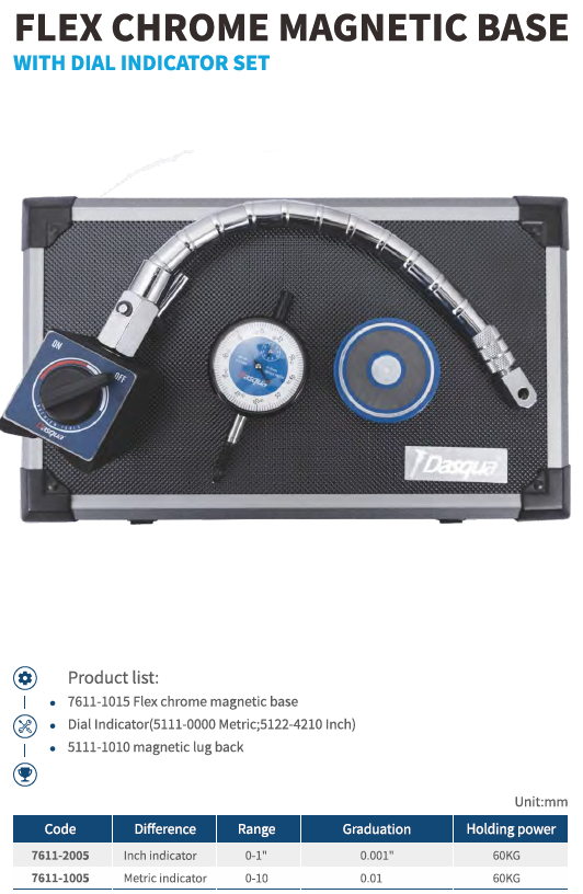 Esnek Krom Manyetik Ayak Seti