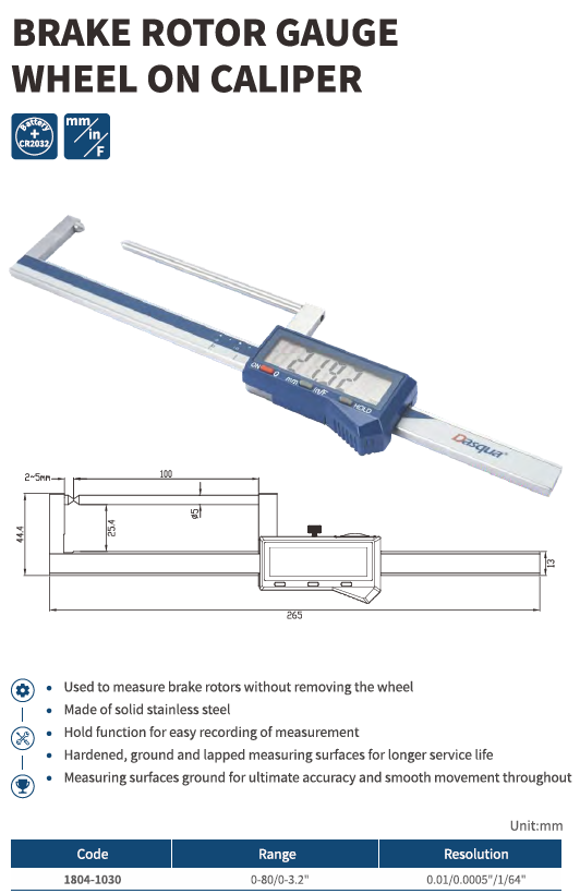 Fren Disk Kalınlığı Ölçüm Kumpası