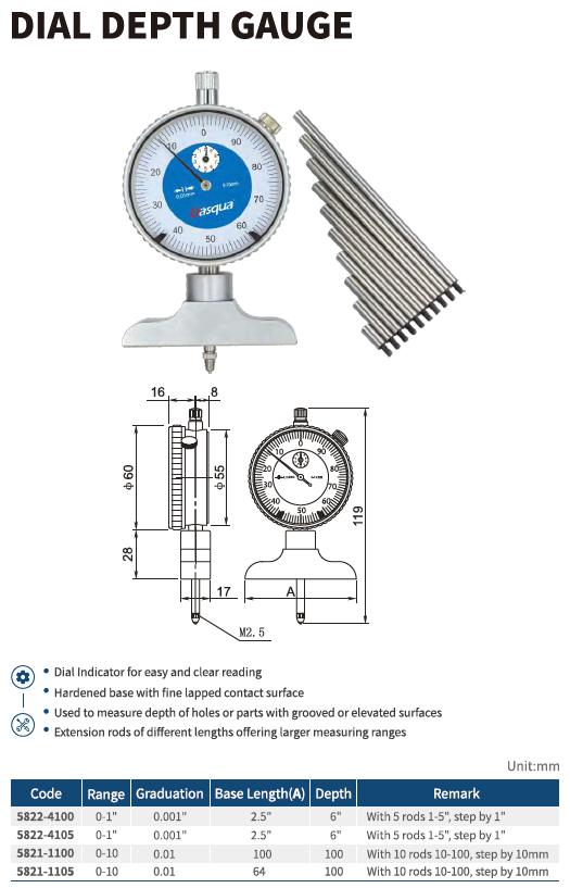 Mekanik Derinlik Komparatör Seti