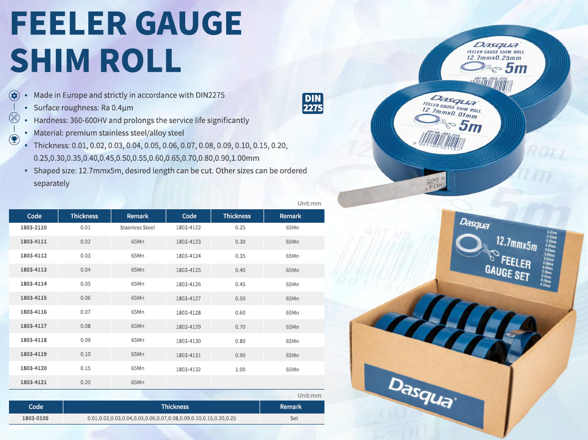 Paslanmaz Çelik Shim Roll