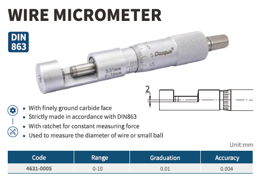 Sabit Kuvvet Tel Mikrometre